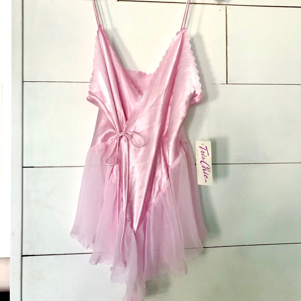 NWT Vintage silky wrap lingerie bodysuit